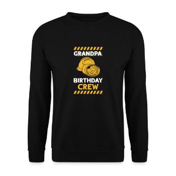 Grand-père de l’équipe d’anniversaire - construction d’anniversaire - Sweat-shirt Unisexe - noir - Devant - Alina (178cm) & Michal (187cm)