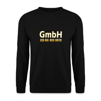 GmbH Geh Mal Bier Holen Bierkrug Biergarten Party - Unisex Pullover - Schwarz - Vorne - Alina (178cm) & Michal (187cm)