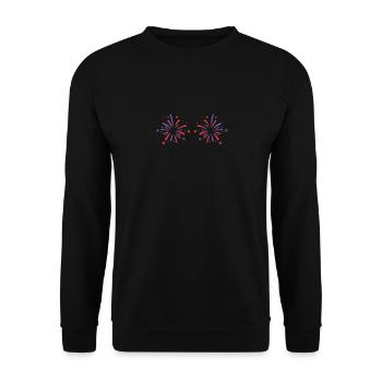 Drôle de feux d’artifice du 4 juillet américains US Patriot - Sweat-shirt Unisexe - noir - Devant - Alina (178cm) & Michal (187cm)