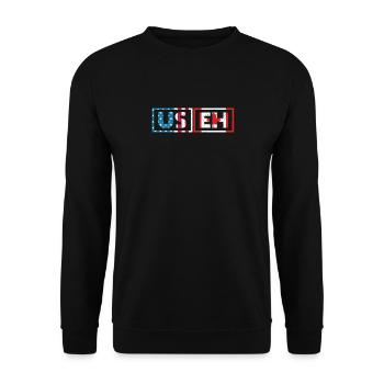 USA Pride US Flag Day USEH Canadian Canada - Sweat-shirt Unisexe - noir - Devant - Alina (178cm) & Michal (187cm)