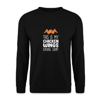 Chicken Wings Funny Food Lover Chicken Wings - Unisex Sweatshirt - black - Front - Alina (178cm) & Michal (187cm)