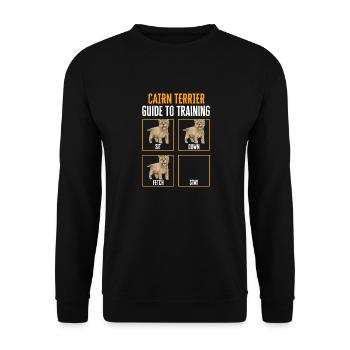 Cairn Terrier Hund - Unisex Pullover - Schwarz - Vorne - Alina (178cm) & Michal (187cm)