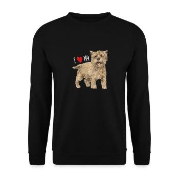 Cairn Terrier Chien - Sweat-shirt Unisexe - noir - Devant - Alina (178cm) & Michal (187cm)