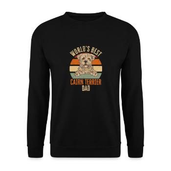 Cairn Terrier Hund - Unisex Pullover - Schwarz - Vorne - Alina (178cm) & Michal (187cm)