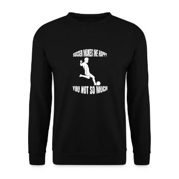 Joueur de football Football Design Équipe de football - Sweat-shirt Unisexe - noir - Devant - Alina (178cm) & Michal (187cm)