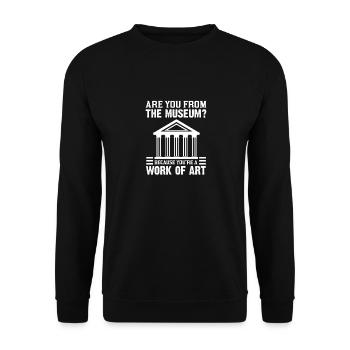 Musée Funny Design Musées - Sweat-shirt Unisexe - noir - Devant - Alina (178cm) & Michal (187cm)