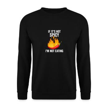 Chilli Spicy Pepper Hot Chili Food Chilli - Unisex Sweatshirt - black - Front - Alina (178cm) & Michal (187cm)