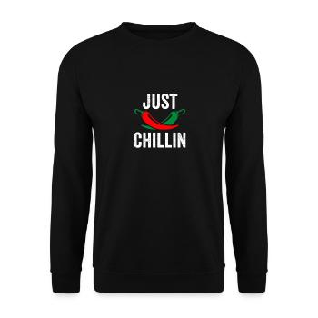 Chilli Spicy Pepper Hot Chili Food Chilli - Unisex Sweatshirt - black - Front - Alina (178cm) & Michal (187cm)