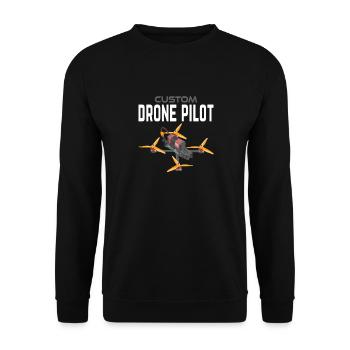 Pilote de drone personnalisé - Sweat-shirt Unisexe - noir - Devant - Alina (178cm) & Michal (187cm)