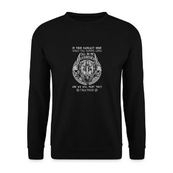 In thy darkest hour, Call Me Brother - Unisex Sweatshirt - black - Front - Alina (178cm) & Michal (187cm)