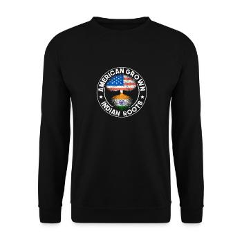 American flag Indian India roots Punjab - Unisex Sweatshirt - black - Front - Alina (178cm) & Michal (187cm)