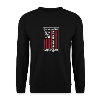 We The People Shall Not Be Infringed US American - Unisex Sweatshirt - black - Front - Alina (178cm) & Michal (187cm)