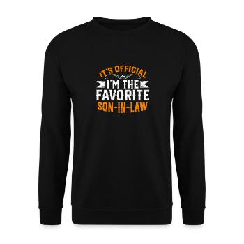 Son officiel im Le gendre préféré - Sweat-shirt Unisexe - noir - Devant - Alina (178cm) & Michal (187cm)