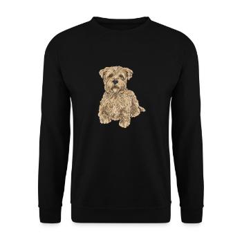 Cairn Terrier Chien - Sweat-shirt Unisexe - noir - Devant - Alina (178cm) & Michal (187cm)