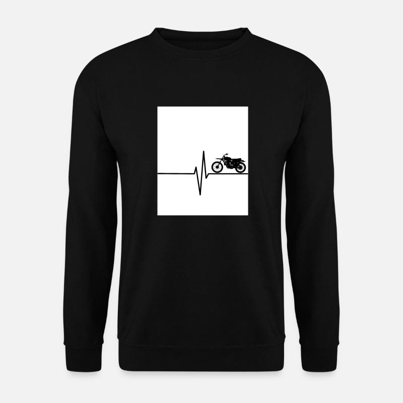 T shirt mit Moped und herzpumpen - Unisex Pullover - Schwarz