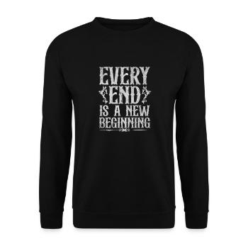 Every End Is A Beginning - Unisex Pullover - Schwarz - Vorne - Alina (178cm) & Michal (187cm)
