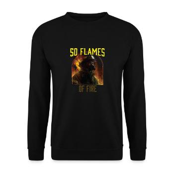 50 Flames Of Fire Fireman Firefighting Firefighter - Unisex Sweatshirt - black - Front - Alina (178cm) & Michal (187cm)