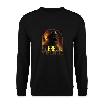 BRB éteindre les incendies pompier pompier - Sweat-shirt Unisexe - noir - Devant - Alina (178cm) & Michal (187cm)