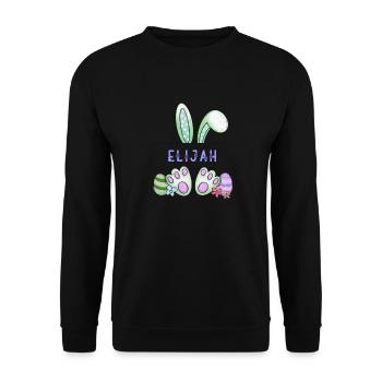 Easter Bunny, rabbit, cute - Elijah - Unisex Sweatshirt - black - Front - Alina (178cm) & Michal (187cm)