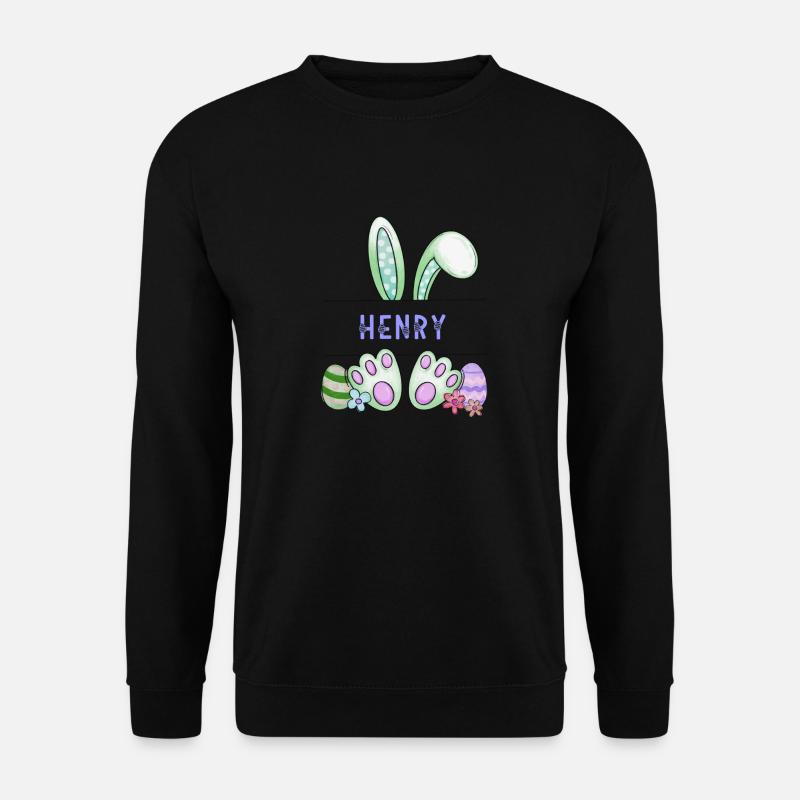 Easter Bunny, rabbit, cute - Henry - Unisex Sweatshirt - black