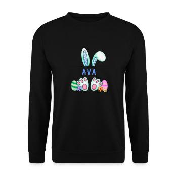 Easter gifts - Ava - Unisex Sweatshirt - black - Front - Alina (178cm) & Michal (187cm)