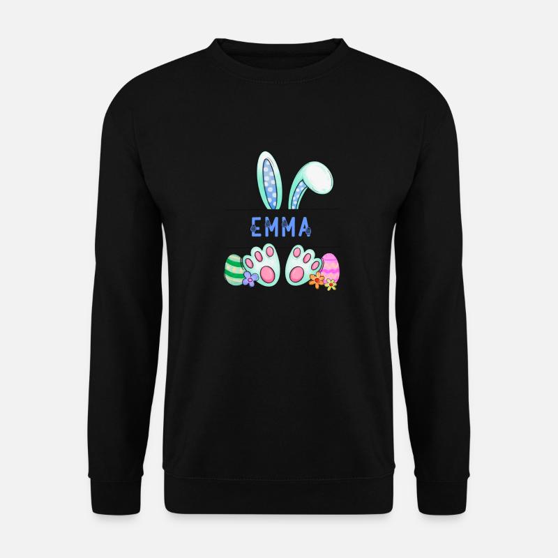 Easter Bunny, rabbit, cute Emma - Unisex Sweatshirt - black