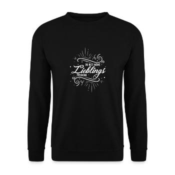 Du Bist Meine Lieblingsfreundin Freundschaft Beste - Unisex Pullover - Schwarz - Vorne - Alina (178cm) & Michal (187cm)