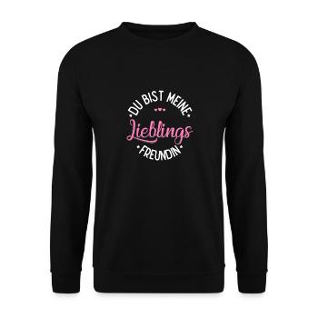 Meine Lieblingsfreundin Freundschaft Lästerschwest - Unisex Pullover - Schwarz - Vorne - Alina (178cm) & Michal (187cm)