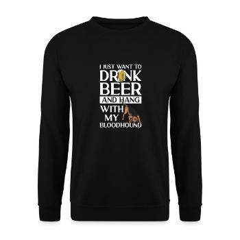 Limier Chien Limier - Sweat-shirt Unisexe - noir - Devant - Alina (178cm) & Michal (187cm)