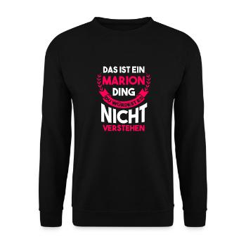 Marion - Unisex Pullover - Schwarz - Vorne - Alina (178cm) & Michal (187cm)
