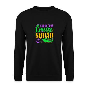 Mardi Gras Family Cruise Squad Vacation Matching F - Unisex Sweatshirt - black - Front - Alina (178cm) & Michal (187cm)