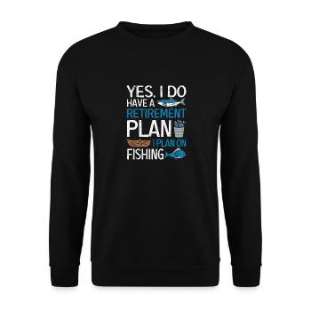 Oui, j’ai un plan de retraite, j’ai l’intention de - Sweat-shirt Unisexe - noir - Devant - Alina (178cm) & Michal (187cm)