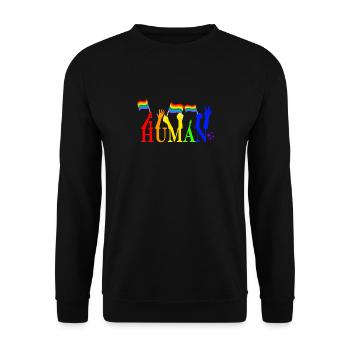 LGBTQ+ Human Rainbow Lesbian Gay Pride - Sweat-shirt Unisexe - noir - Devant - Alina (178cm) & Michal (187cm)