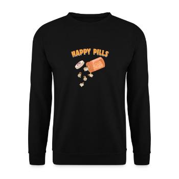 Happy Pills Persische Katze Lustiges Kätzchen Liebhaber Katze - Unisex Pullover - Schwarz - Vorne - Alina (178cm) & Michal (187cm)