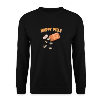 Happy Pills Ragdoll Cat Drôle Chaton Amant Félin - Sweat-shirt Unisexe - noir - Devant - Alina (178cm) & Michal (187cm)