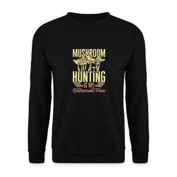 Cueillette de champignons Cueillette de champignons Cueillette de champignons - Sweat-shirt Unisexe - noir - Devant - Alina (178cm) & Michal (187cm)