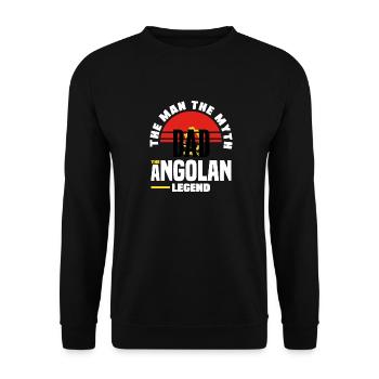 Angola Angola Citation du drapeau angolais - Sweat-shirt Unisexe - noir - Devant - Alina (178cm) & Michal (187cm)