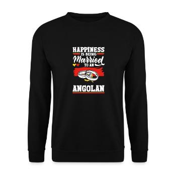 Angola Angola Citation du drapeau angolais - Sweat-shirt Unisexe - noir - Devant - Alina (178cm) & Michal (187cm)