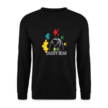 Daddy Bear - Unisex Sweatshirt - black - Front - Alina (178cm) & Michal (187cm)