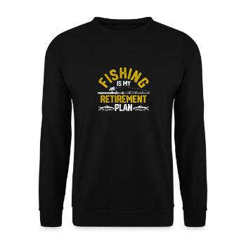 La pêche est mon plan de retraite Pêcher les pêcheurs - Sweat-shirt Unisexe - noir - Devant - Alina (178cm) & Michal (187cm)