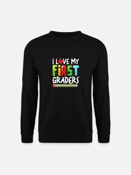Ich liebe meine Erstklässler - Unisex Pullover - Schwarz