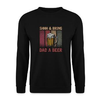 Chut et apportez une bière à papa - Sweat-shirt Unisexe - noir - Devant - Alina (178cm) & Michal (187cm)