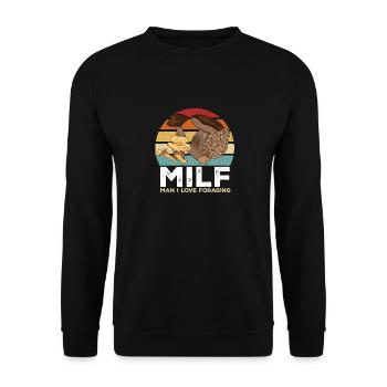 Cueillette de champignons Cueillette de champignons Cueillette de champignons - Sweat-shirt Unisexe - noir - Devant - Alina (178cm) & Michal (187cm)