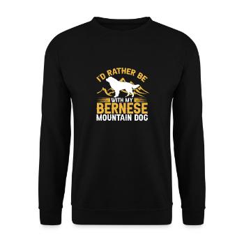 Bouvier bernois - Sweat-shirt Unisexe - noir - Devant - Alina (178cm) & Michal (187cm)