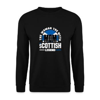 Schottisches Schottland Schottische Flagge Zitat - Unisex Pullover - Schwarz - Vorne - Alina (178cm) & Michal (187cm)
