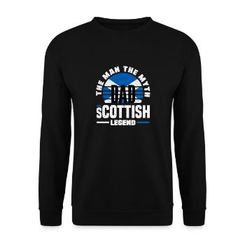 Schottisches Schottland Schottische Flagge Zitat - Unisex Pullover - Schwarz - Vorne - Alina (178cm) & Michal (187cm)