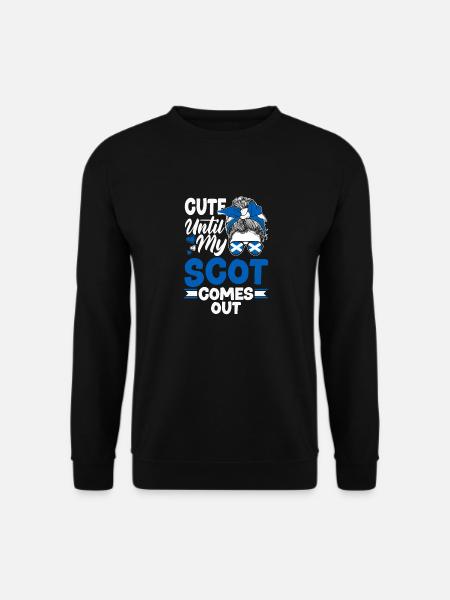 Scottish Scotland Scottish Flag Quote - Unisex Sweatshirt - black