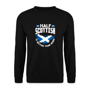 Schottisches Schottland Schottische Flagge Zitat - Unisex Pullover - Schwarz - Vorne - Alina (178cm) & Michal (187cm)