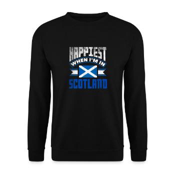 Schottisches Schottland Schottische Flagge Zitat - Unisex Pullover - Schwarz - Vorne - Alina (178cm) & Michal (187cm)