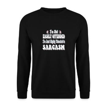 Je ne suis pas facilement offensé Je suis juste très instruit i - Sweat-shirt Unisexe - noir - Devant - Alina (178cm) & Michal (187cm)